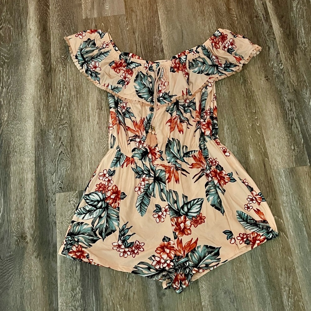 Floral Off-Shoulder Romper